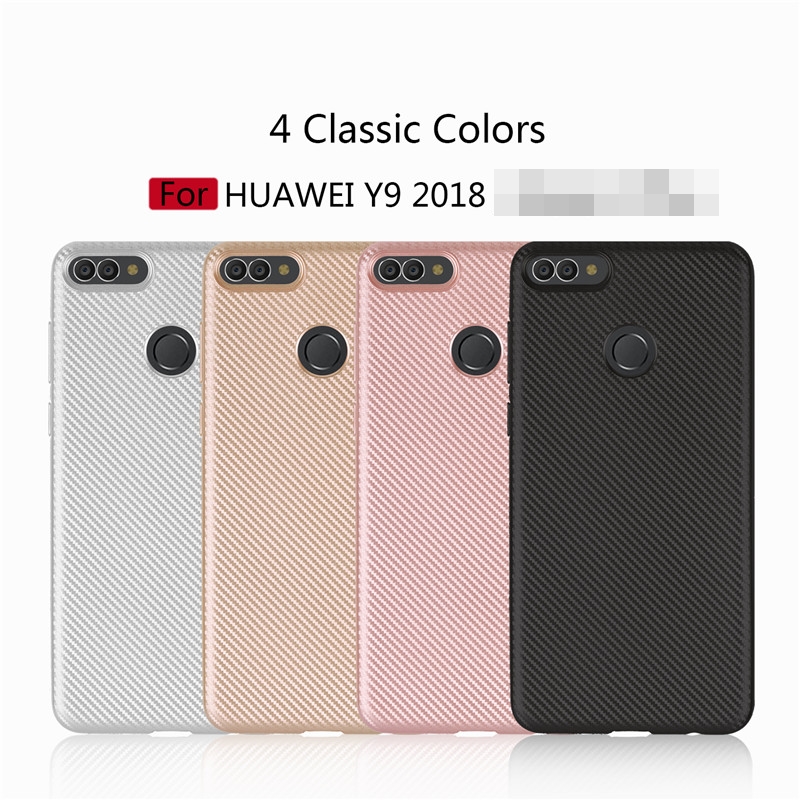 Case Huawei Y9 / Pre-order * พื้นผิวของคาร์บอนไฟเบอร์ TPU Phone Cover *