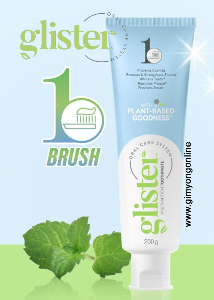 GLISTER Multi-Action Toothpaste ยาสีฟัน กลิสเทอร์ มัลติ-แอ็คชั่น ฟลูออไรด์ (รสมิ้นท์) 200 กรัม ของแท้ ส่งฟรี!!!