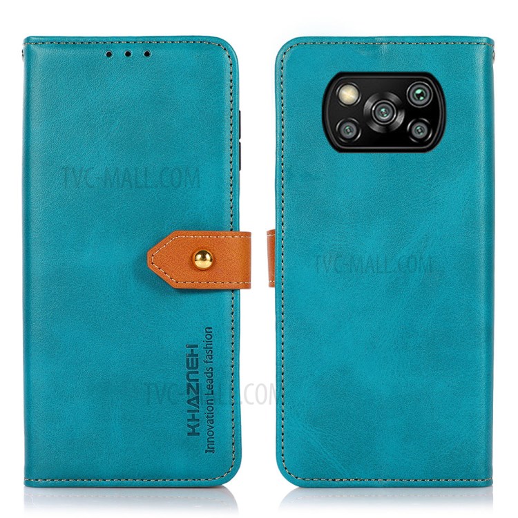 Case Xiaomi Poco X3 Pro / X3 / X3 NFC # Pre-Order * KHAZNEH Golden Magnetic Clasp Design กระเป๋าสตางค์หนังสีคู่พร้อมขาตั้ง *