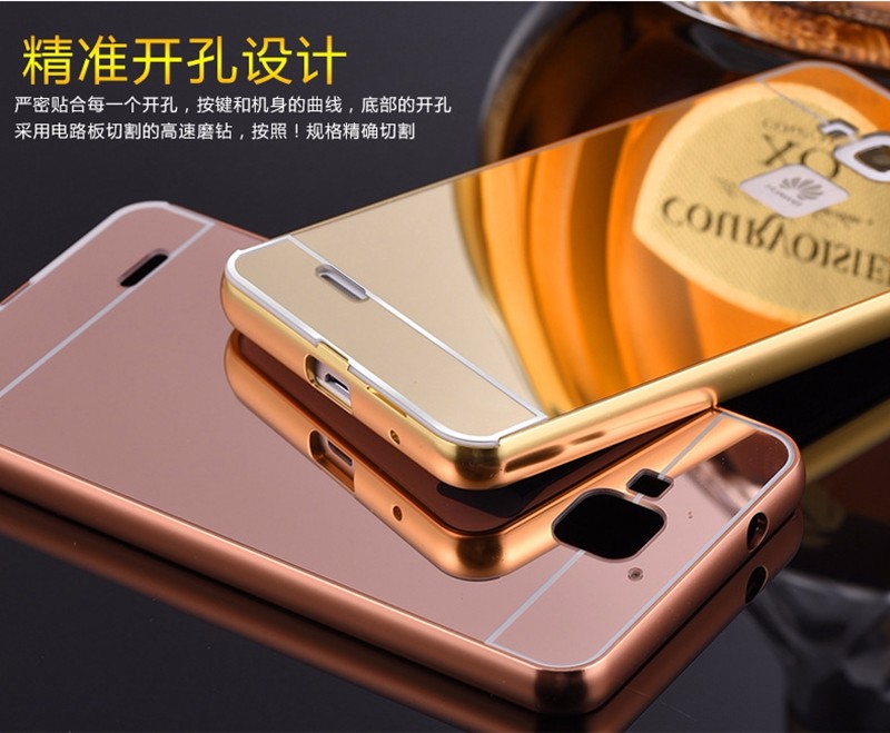 Case Huawei Y3ii / Pre-order * Bumpers 2in1 แกร่งกันชนโลหะ + พลาสติกแผ่นหลังเงาเหมือนกระจก *
