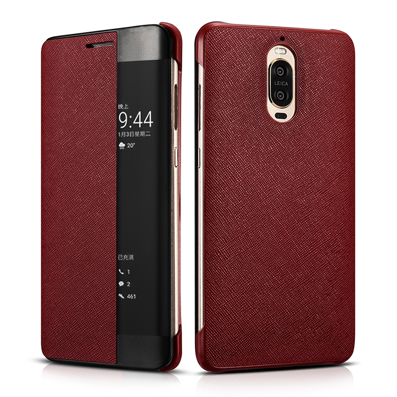 Case Huawei Mate 9 Pro / Pre-order * XOOMZ สมาร์ท หนังPU กากบาท handcrafted และสไตล์วินเทจ *