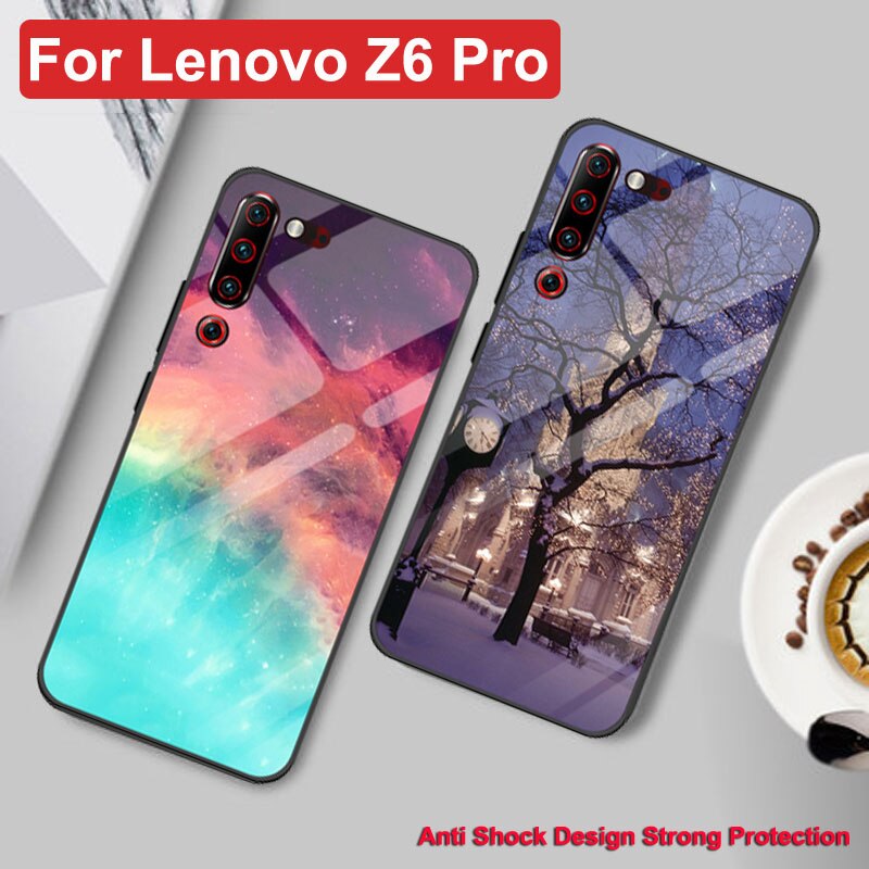 Case Lenovo Z6 Pro / Pre-Order * เคสแบบกระจกนิรภัย PC TPU กระจกหลังมีความแข็ง 9H ป้องกันรอยขีดข่วนและทนต่อการสึกหรอ *
