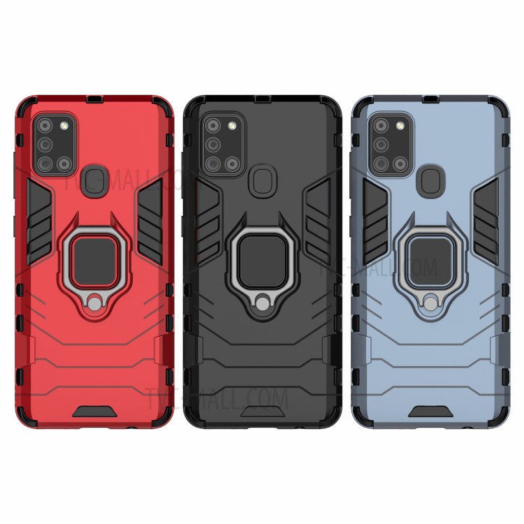 Case Samsung Galaxy A21s / Pre-order * เคส Kickstand PC TPU เคสไฮบริดเคสกันกระแทก พลาสติกแข็ง + TPU อ่อน = ตัวป้องกันสองชั้น *