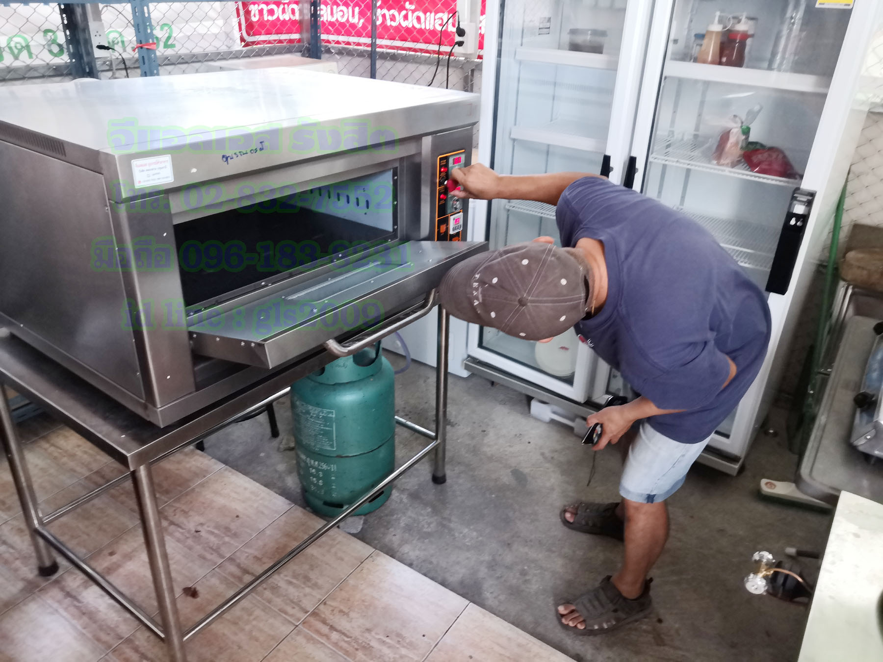 เตาอบขนมแก๊สควบคุมด้วยไฟฟ้า1ถาดใหญ่