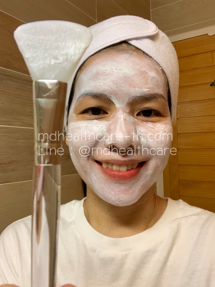 แปรงมาร์คหน้า ซิลิโคน (นูนกลาง/ด้ามใส)***แปรงอ่อนนุ่มมาก เกรดพรีเมี่ยมA