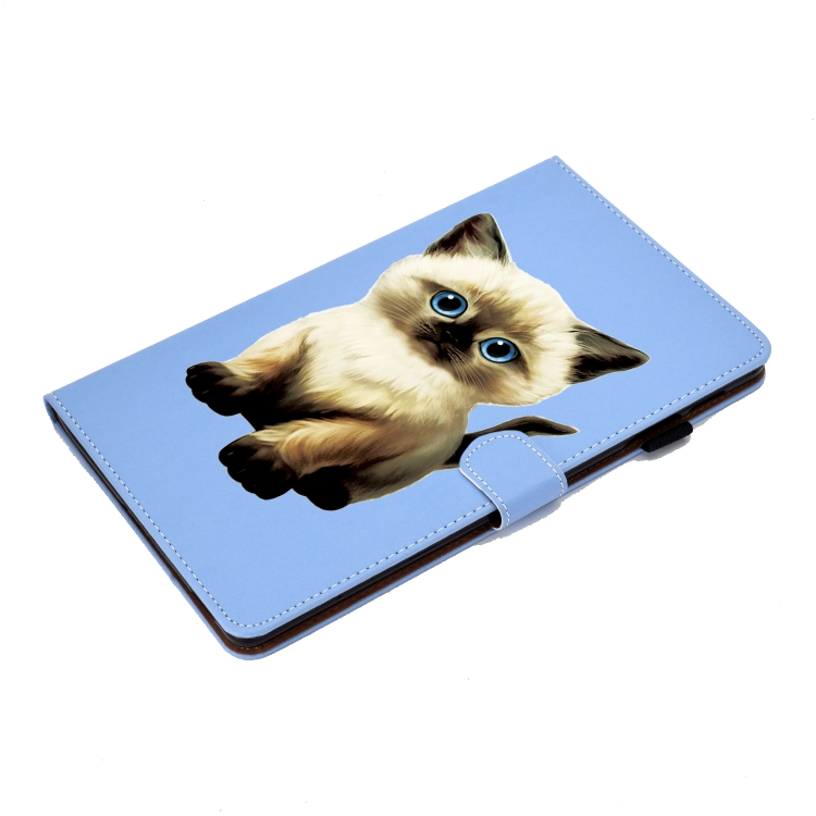 Case Samsung Galaxy Tab S6 Lite / Pre-Order * เคสซองหนังแบนขวาด้วยปากกาปกและช่องใส่การ์ดและหัวเข็มขัดป้องกันการลื่นไถล Strip และ Bracket *