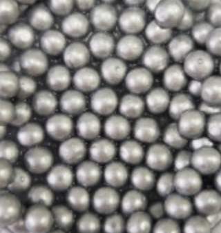เม็ดบีดส์ Siliver vitamin E beads 4mm สีเงิน 007029 50g
