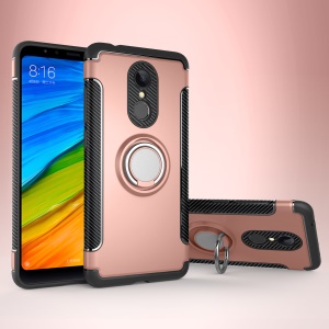 Case Xiaomi Redmi 5 / Pre-Order * เคสคาร์บอนไฟเบอร์พื้นผิว TPU + PC Case ไฮบริดกับผู้ถือแหวนแม่เหล็ก *