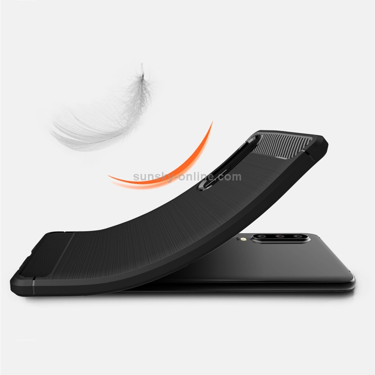 Case Huawei P30 # Pre-Order * เคส TPU กันกระแทกคาร์บอนไฟเบอร์เนื้อแปรงขัด *