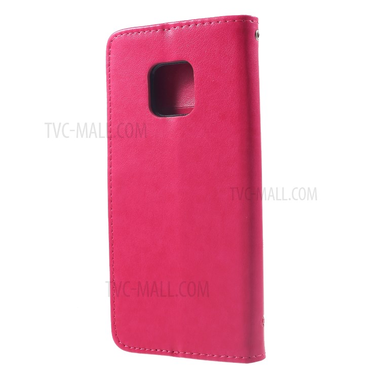 Case Huawei Mate 20 Pro / Pre-order * เคสประทับผีเสื้อดอกไม้หนังยืนกระเป๋าสตางค์ *