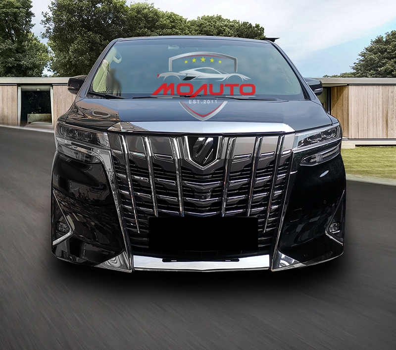 ครอบกระจังหน้าล่างสแตนเลท รุ่น Hybrid ALPHARD 30 MC