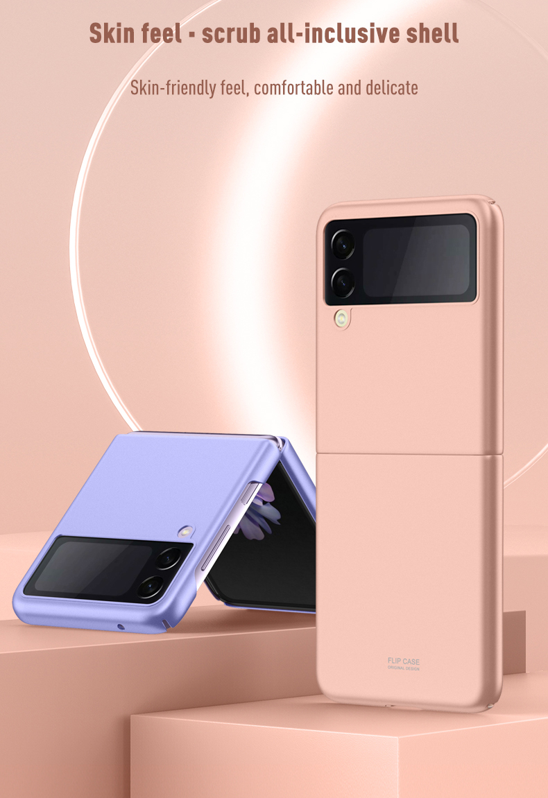 Case Samsung Galaxy Z Flip3 5G # Pre- Order * เคสกันกระแทก PC แบบพับได้ของ Skin Feel *