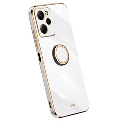 Case Xiaomi Poco X5 Pro 5G # Pre-Order * XINLI เคสแหวนขาตั้งเคสโทรศัพท์ Electroplating Golden Edge Soft TPU Cover *