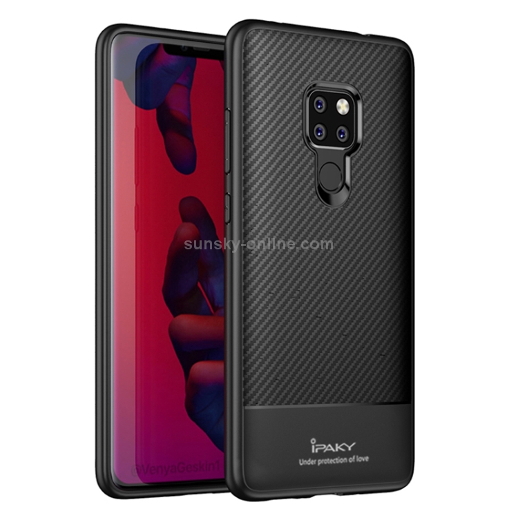 Case Huawei Mate 20 / Pre-order * iPAKY เคส TPU แบบนุ่มเนื้อคาร์บอนไฟเบอร์ *