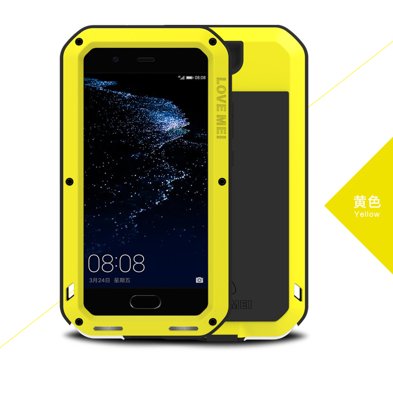 Case Huawei P20 Pro / Pre-order * LOVE MEI ทำจากโลหะแข็งและวัสดุซิลิโคนนุ่ม + กระจกนิรภัย *