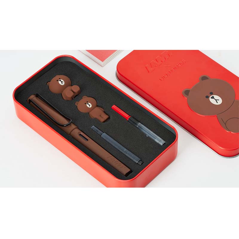 LAMY X LINE FRIENDS BROWN IN THE RED LIMITED EDITION