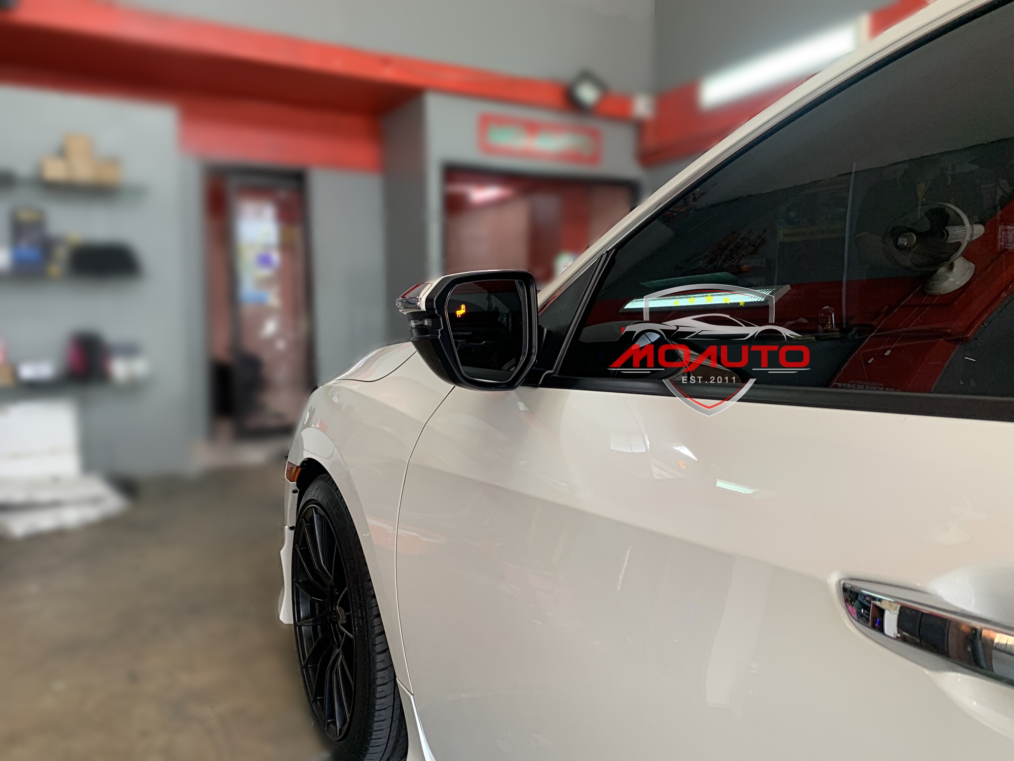 ชุดกระจกช่วยเตือนมุมอับสายตา V1 (Blind Spot Monitor) CIVIC FC / FK