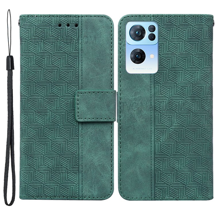 Case OPPO Reno7 Pro 5G # Pre-Order * เคสกระเป๋าสตางค์ เรขาคณิตตราตรึงใจหนัง PU ครอบคลุมเต็มรูปแบบฝาพับพลิกโทรศัพท์ *
