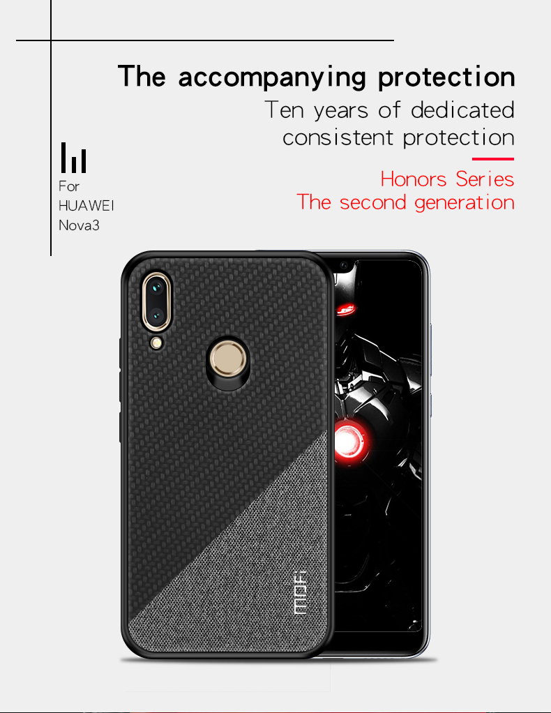 Case Huawei Nova 3i / Pre-Order * MOFI เย็บเนื้อผ้าและเนื้อผ้าดูสง่างาม *