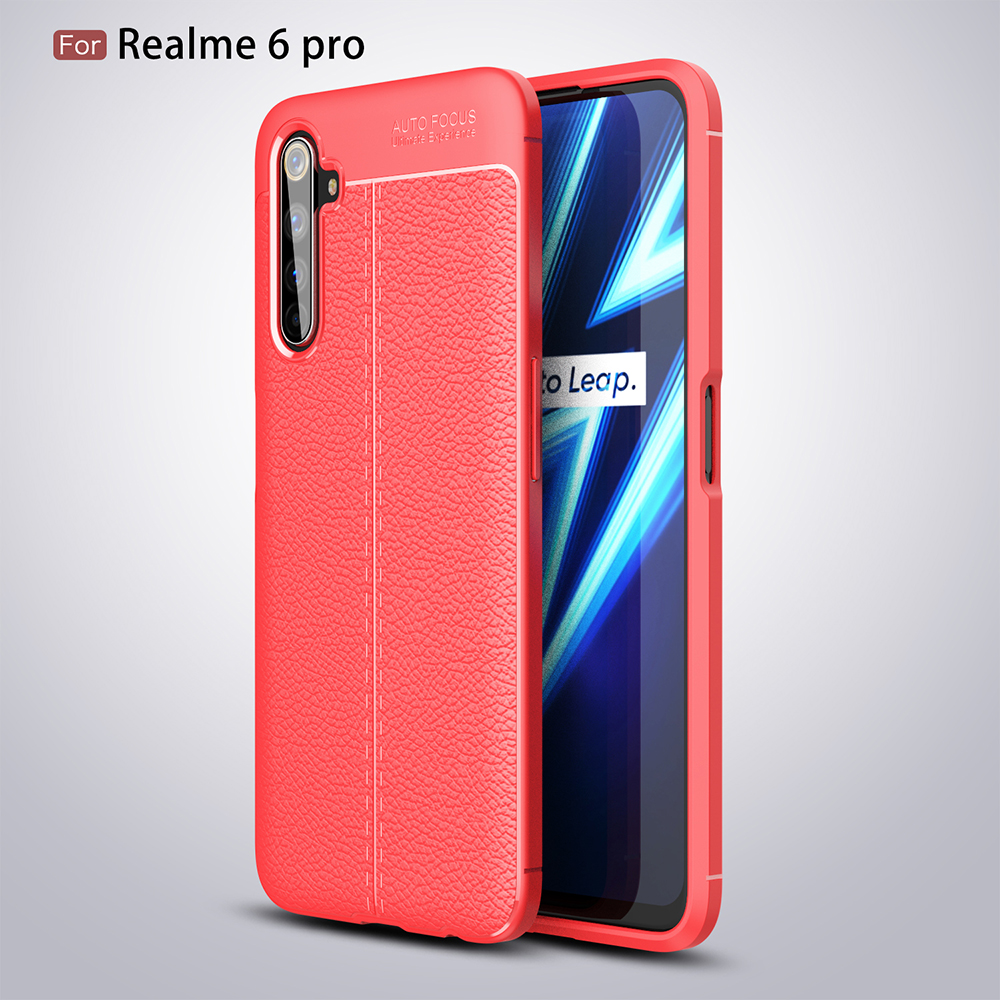 Case Realme 6 Pro / Pre-Order * เคสผิวลิ้นจี่เนื้อนุ่ม TPU ปก พื้นผิวลิ้นจี่เนื้อสัมผัสที่สะดวกสบาย *