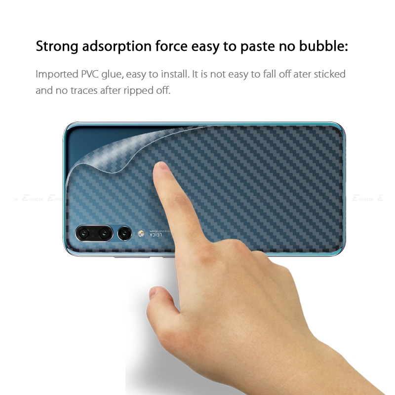 ฟิล์มกันรอยด้านหลัง Huawei P20 Pro / พร้อมส่ง * 3D คาร์บอนไฟเบอร์ปกหลังฟิล์มป้องกันลื่น *