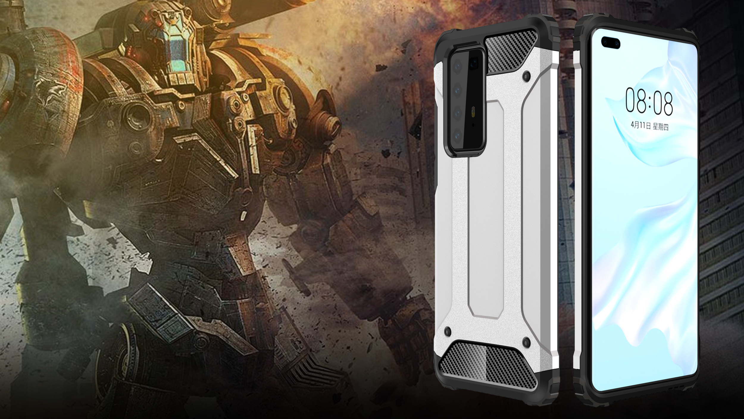 Case Huawei P40 Pro / Pre-order * เคสเกราะป้องกันพลาสติก + เคสไฮบริด TPU *