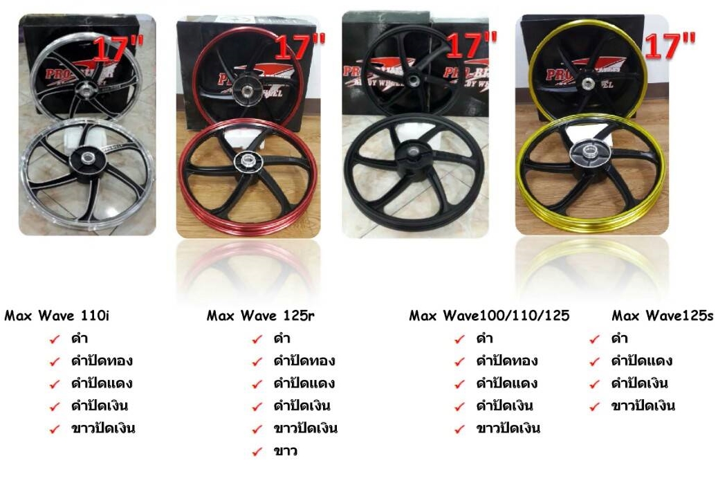 ล้อแม็ก wave125 R/S รุ่นใช้สายไมล์
