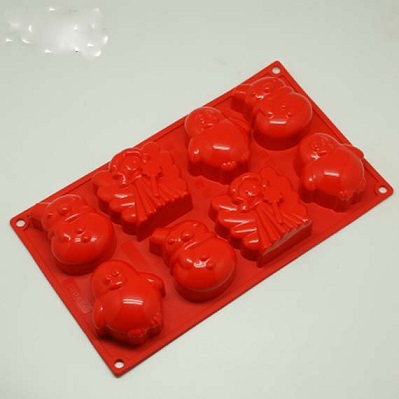 แม่พิมพ์ซิลิโคน รูปสโนว์แมน นางฟ้า เพนกวิน 6 ช่อง 70-100g