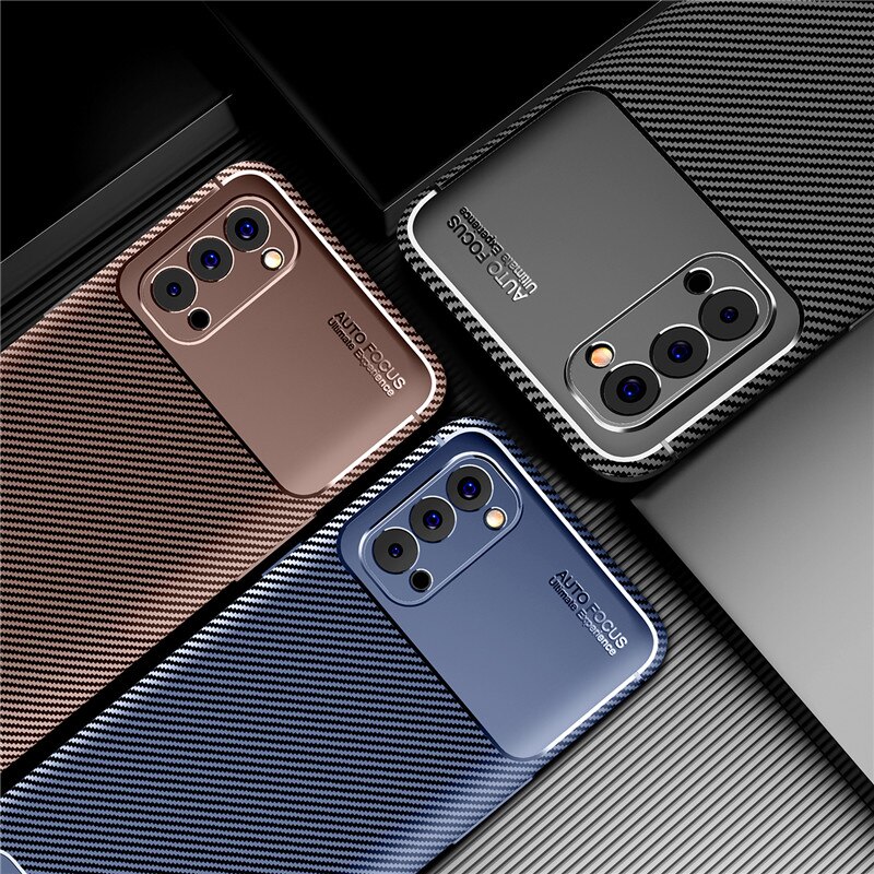 Case OPPO Reno4 4G / Pre-Order * เคสคาร์บอนไฟเบอร์ Anti-drop TPU นุ่มยืดหยุ่นและทนทาน *