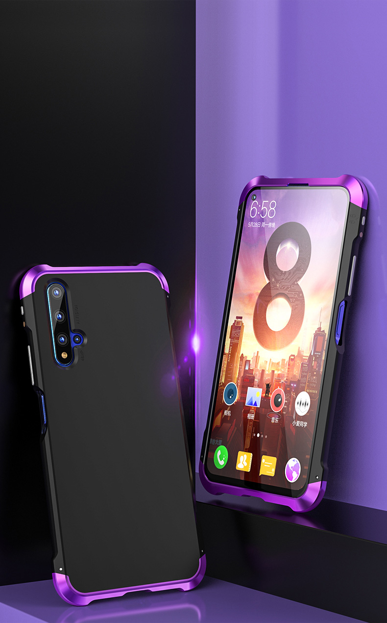 Case Huawei Nova 5T / Pre-order * เคสกันกระแทกกรอบโลหะ + ฝาครอบ + หัวเข็มขัด *