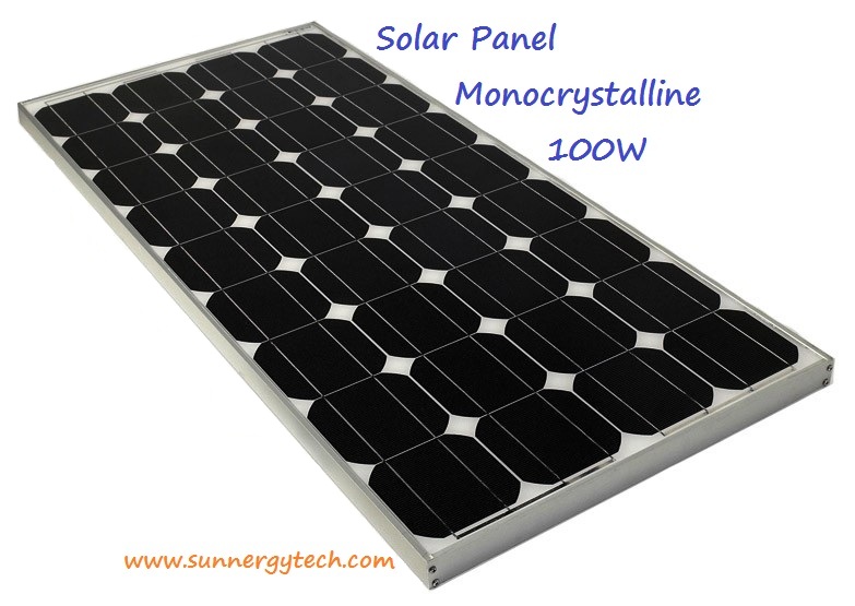 แผงโซล่าเซลล์ ชนิด Mono-Crystalline ขนาด 100W (มอก.)