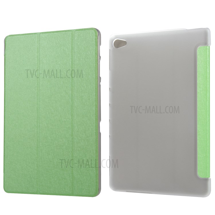 Case Huawei MediaPad M5 Lite 10' / Pre-order * เคสผ้าไหมเนื้อหนัง PU เปลือกสไตล์ที่หรูหรา 3 - พับ *