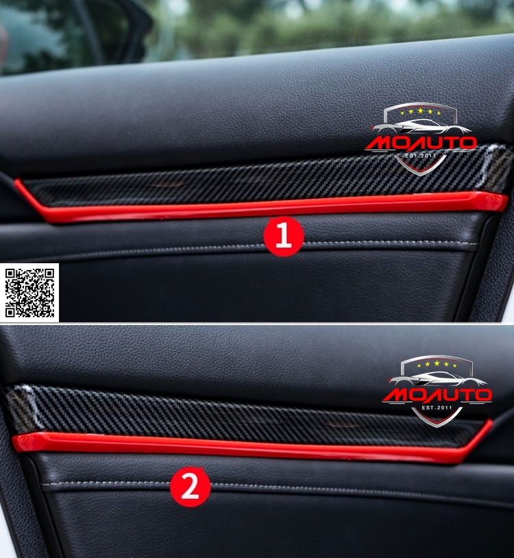 คิ้วแผงประตูด้านใน Type-R 8 ชิ้น CIVIC FC/FK/MC 2019