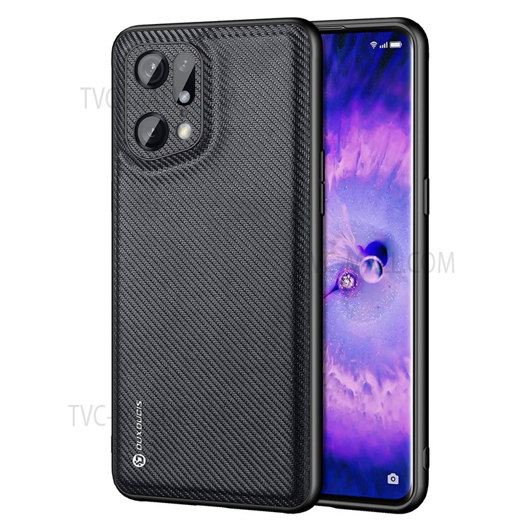 Case OPPO Find X5 Pro # Pre-Order * DUX DUCIS FINO Series เคสโทรศัพท์เนื้อทอหนัง PU ที่มีการป้องกันอย่างดี + PC + TPU + ปกหลัง PVC *