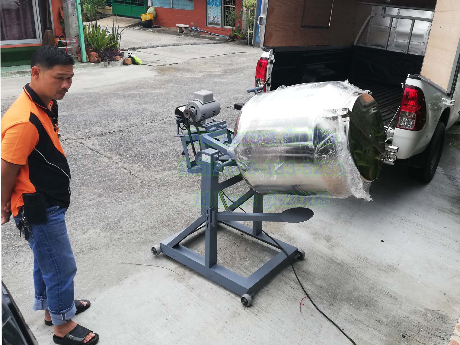 เครื่องคั่วพริก7-10กิโลกรัม ขนาด25X28นิ้ว