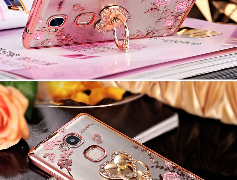 Case Huawei GR5 / Pre-order * เคสหรูหราเทคนิคการชุบทอง TPU ซิลิโคนอ่อนนุ่ม+ แหวน *