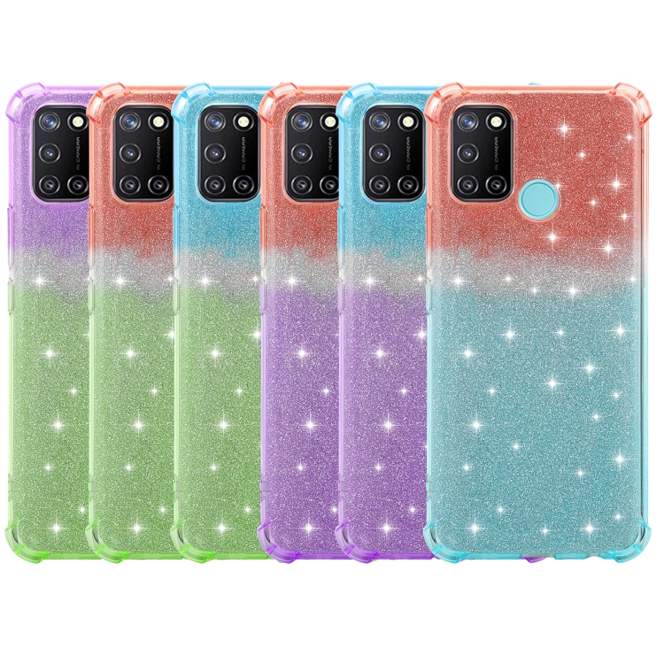 Case Realme C17/Realme 7i # Pre-Order * เคสไล่โทนสีผงผงกันกระแทกกรณีป้องกัน TPU *