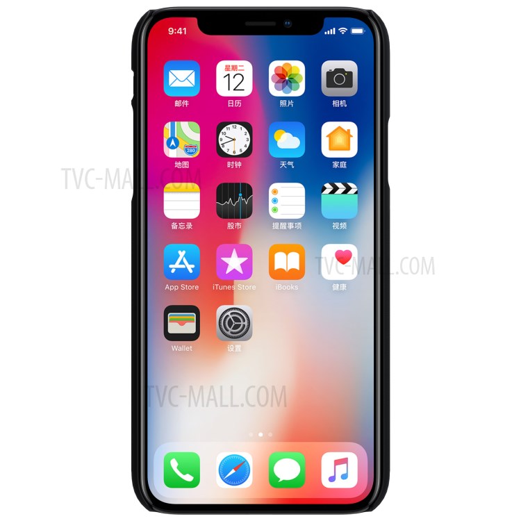 Case iPhone X # Pre-Order * NILLKIN Super Frosted Shield (พร้อมช่องตัดโลโก้) - สีดำ *