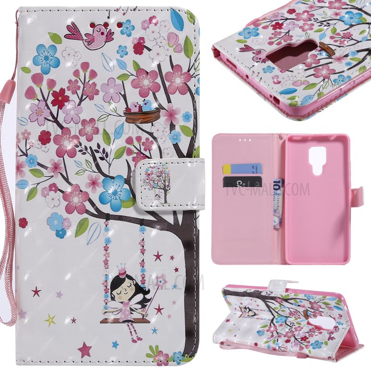 Case Huawei Mate 20 X / Pre-order * เคสกระเป๋าสตางค์ ประดับลวดลายพร้อมขาตั้ง + สายคล้องมือ *
