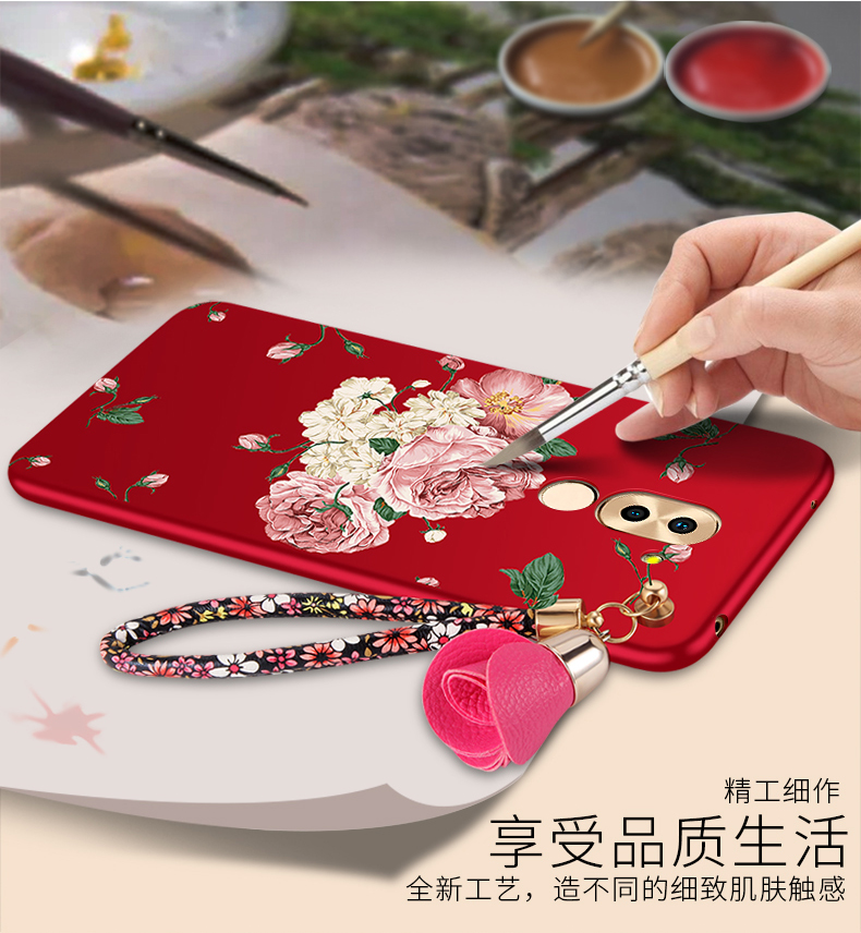 Case Huawei GR5 2017 / Pre-order * 3D ดอกไม้ Soft TPUซิลิโคน + ฟิล์มกันรอย *