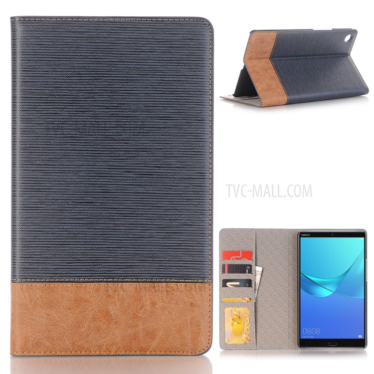 Case Huawei MediaPad M5 / Pre-Order * เคสลายสองสี ช่องเสียบการ์ด Wallet และช่องใส่เงินสด *