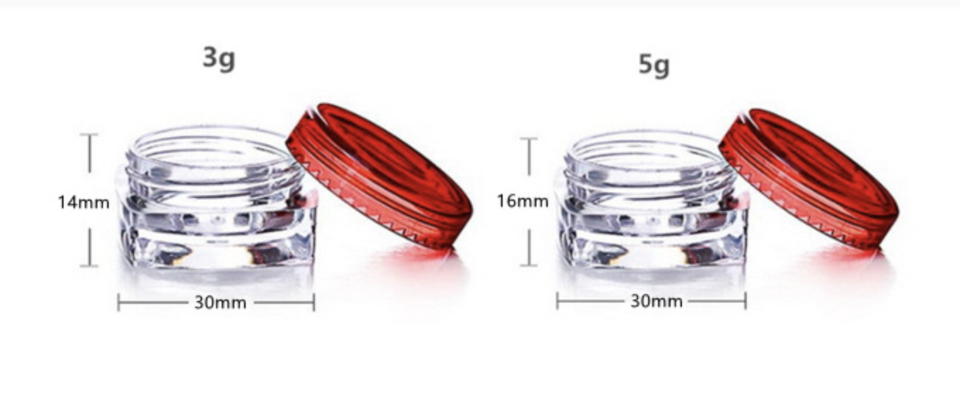 ตลับครีม 3กรัม ฐานสี่เหลี่ยม (10ชิ้น/ชิ้นละ2บาท)
