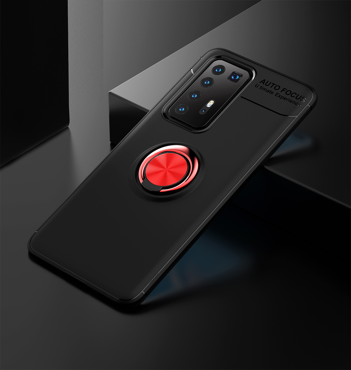 Case Huawei P40 Pro / Pre-order * LENUO เคสโลหะโทรศัพท์ TPU พร้อมฝาครอบแผ่นแม่เหล็ก + แหวน *