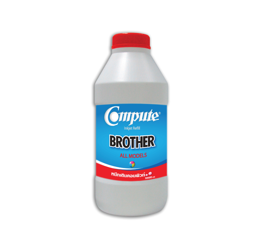น้ำหมึกเติม (Refill Inkjet) คอมพิวท์ For BROTHER All model Magenta 1000CC สีแดง