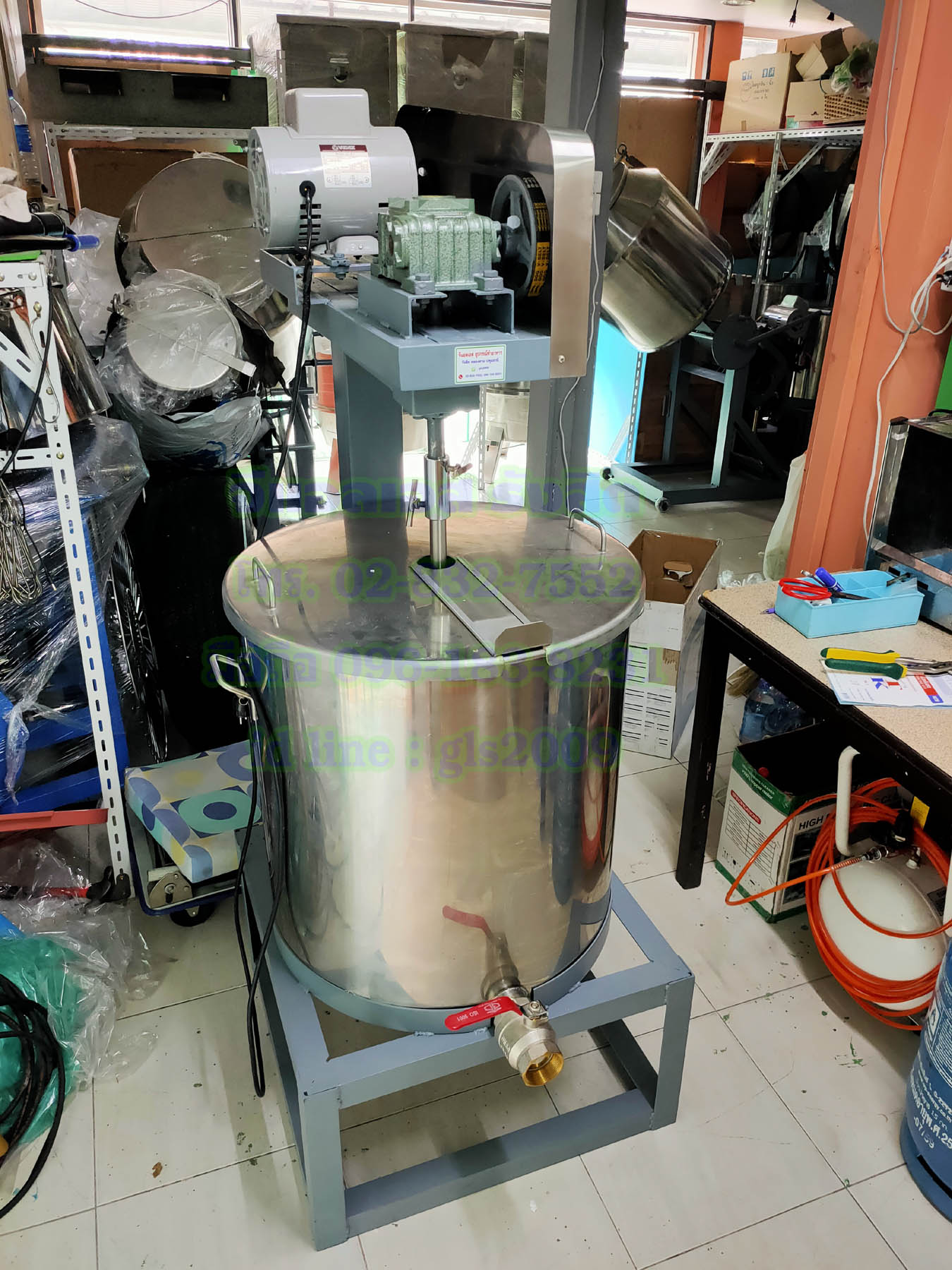 เครื่องผสมของเหลว100ลิตร1แรง