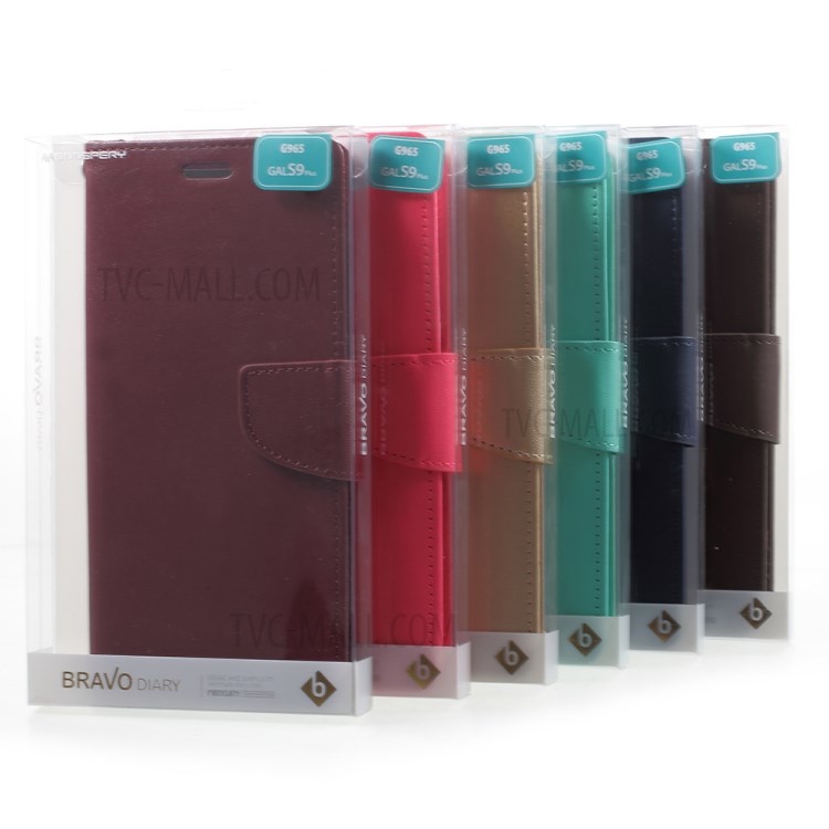 Case Samsung Galaxy S9 Plus / Pre-Order * MERCURY GOOSPERY Bravo Diary ทำจากหนัง PU คุณภาพดีทนทาน *