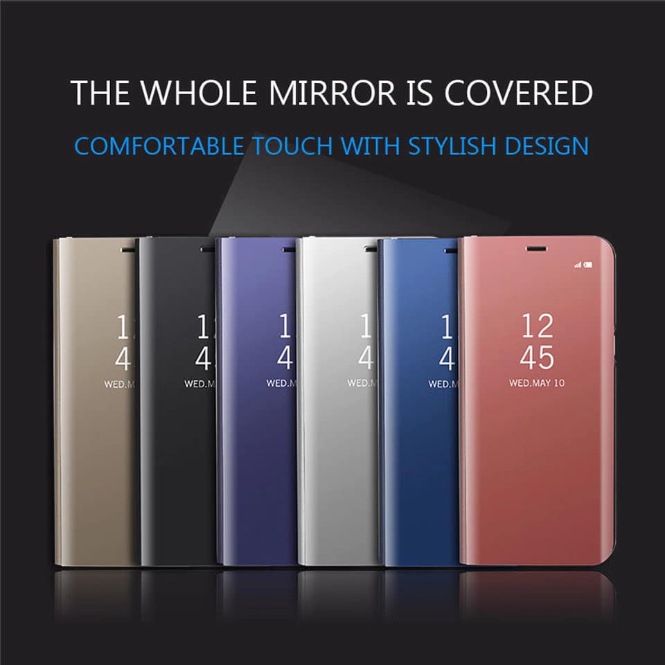 Case Huawei Y6s / Pre-Order * เคสชุบผิวกระจก PC View Window Stand Leather Flip *