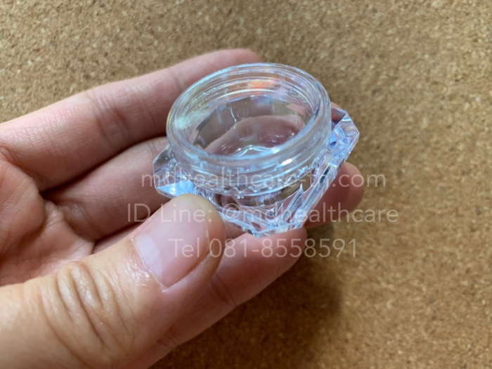 ตลับครีม 5กรัม ฐานทรงเพชร (10ชิ้น/ชิ้นละ3บาท) ฐานและฝาสีเดียวกัน