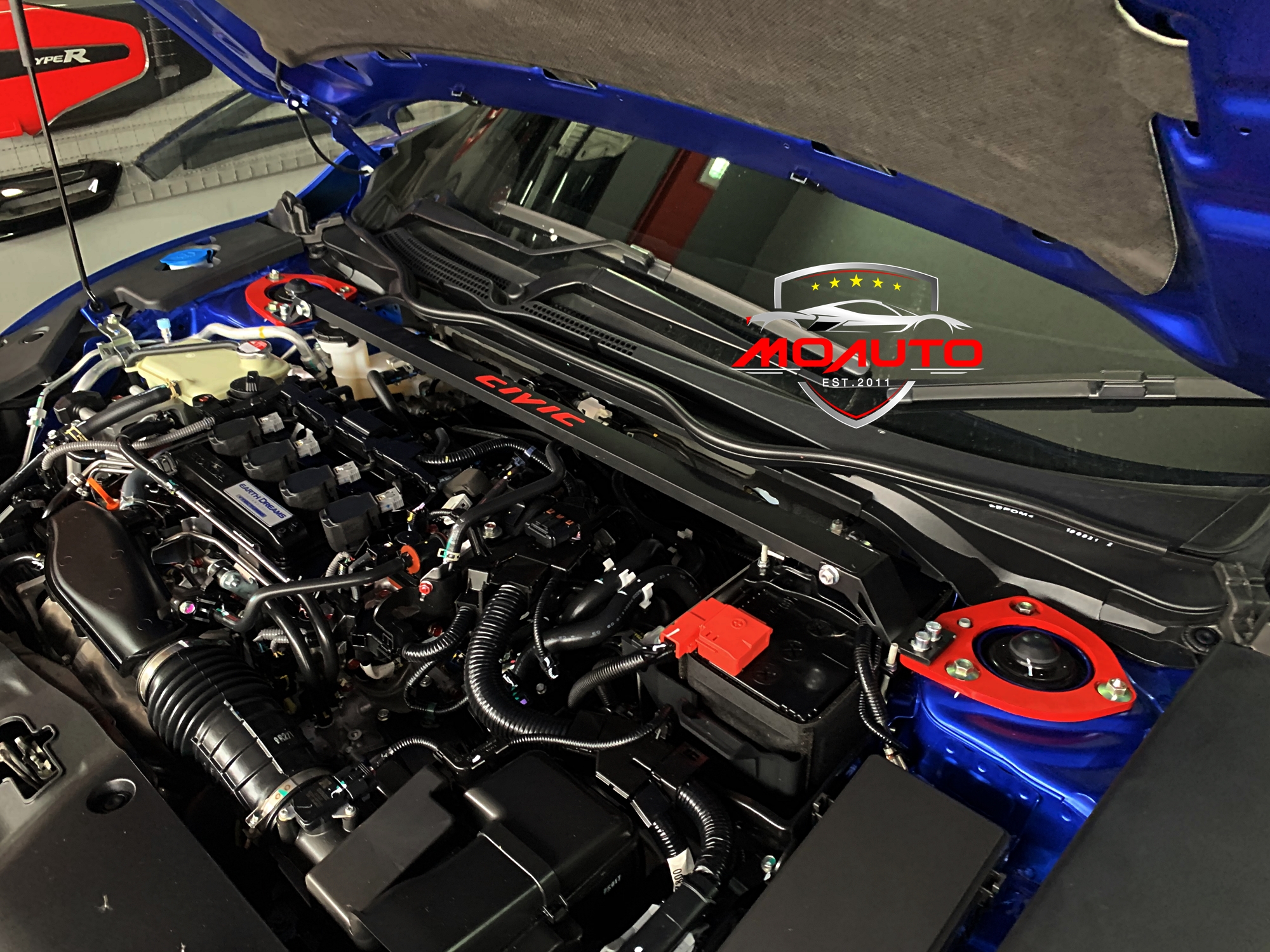 ค้ำโช้คหน้า ดำ-แดง CIVIC FC / FK 2016-2021