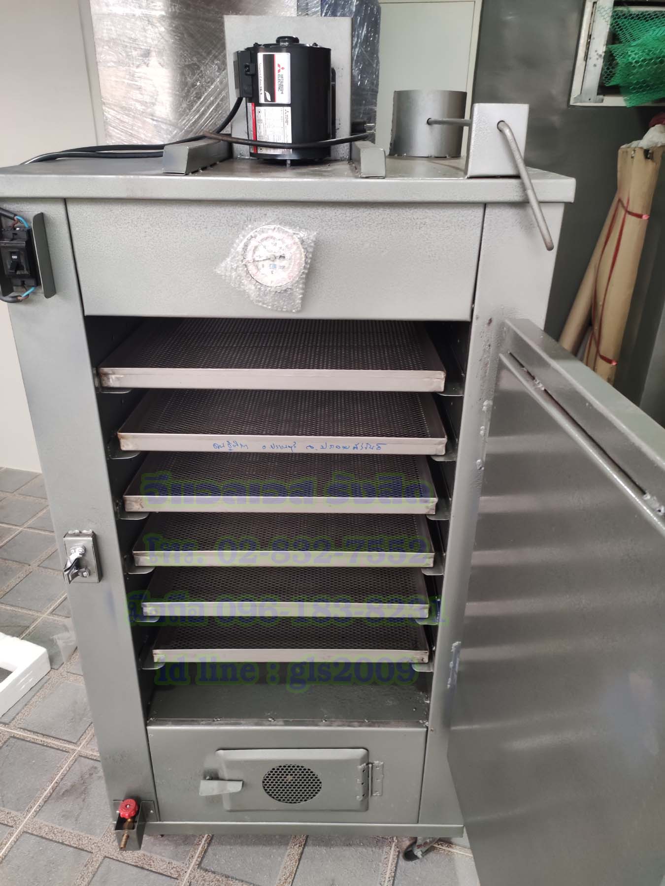 ตู้อบลมร้อนเหล็ก6ชั้นแก๊ส+ไฟฟ้า